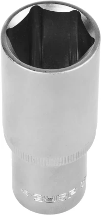 Головка торцовая ЗУБР &quot;МАСТЕР&quot; (1/2&quot;), удлиненная, Cr-V, FLANK, хроматированное покрытие, 22мм 27726-22 купить в Урае