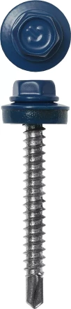 Саморезы ЗУБР окраш., RAL 5005 синий насыщен., для крепл. кров. матер. к дерев. обреш., 4.8x80мм, 140шт 4-300315-48-080-5005 купить в Урае