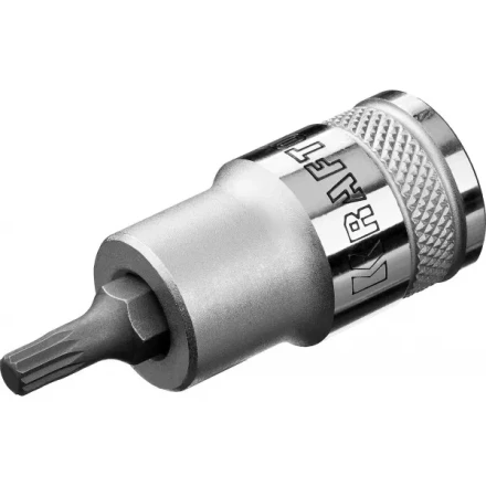 Торцовая бита-головка KRAFTOOL &quot;INDUSTRIE QUALITAT&quot;, материал S2, SPLINE, сатинированная, 1/2&quot;, M5 27911-05_z01 купить в Урае