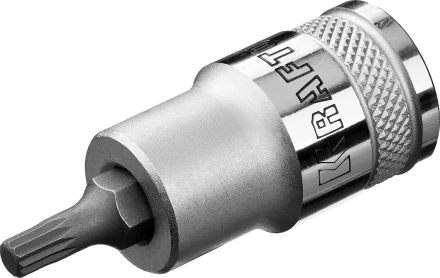 Торцовая бита-головка KRAFTOOL &quot;INDUSTRIE QUALITAT&quot;, материал S2, SPLINE, сатинированная, 1/2&quot;, M5 27911-05_z01 купить в Урае