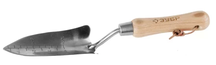 Совок ЗУБР садовый из нерж стали, удлиненный, с деревянной ручкой и шкалой 4-39465 купить в Урае