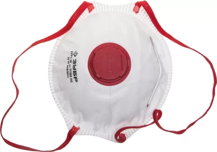 Полумаска фильтрующая ЗУБР &quot;МАСТЕР&quot; коническая, с клапаном, многослойная, класс защиты FFP1, 5шт 11163-H5 купить в Урае