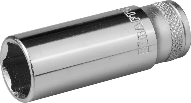 Торцовая головка KRAFTOOL "INDUSTRIE QUALITAT", удлиненная, Cr-V, FLANK, хромосатинированная, 1/4", 13 мм 27817-13_z01 купить в Урае