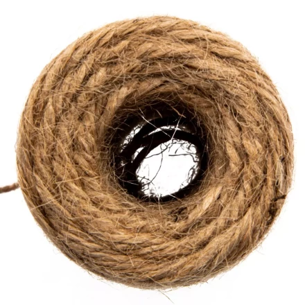 Шнур банковский джутовый 100 м, в диспенсере, вес 120 гр +- 10%, Россия Сибртех 94156 купить в Урае