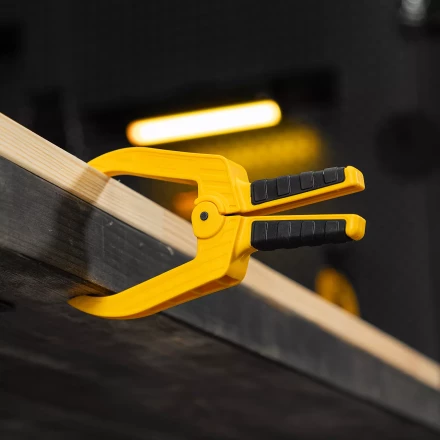 Струбцина клещеобразная Denzel, удлиненная 50 х 80 мм двухкомпонентные рукоятки, 20789 купить в Урае