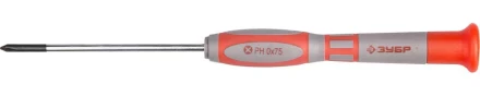 Отвертка ЗУБР &quot;МАСТЕР&quot; для точных работ, Cr-V, PH №0х75мм 25632-0-075 купить в Урае