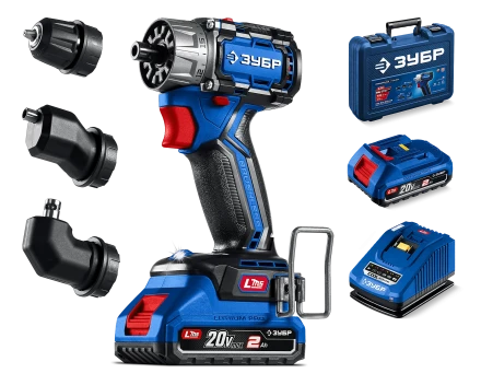 Бесщеточная дрель-шуруповерт Зубр КОМПАКТ Комби #2, 2 АКБ LMS (2 Ач), в кейсе DB-50-22-H3 серия «ПРОФЕССИОНАЛ» купить в Урае