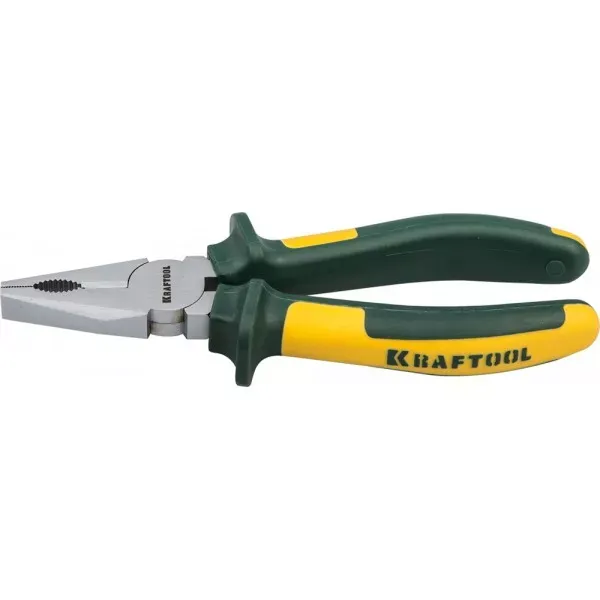 Плоскогубцы KRAFTOOL"KRAFT-MAX"комб,Cr-Mo,маслобензост двухкомп рукоятки,шарнирное соединение с повыш износост,200мм 22011-1-20 купить в Урае