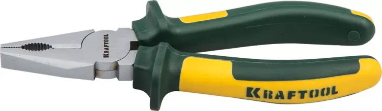 Плоскогубцы KRAFTOOL"KRAFT-MAX"комб,Cr-Mo,маслобензост двухкомп рукоятки,шарнирное соединение с повыш износост,200мм 22011-1-20 купить в Урае