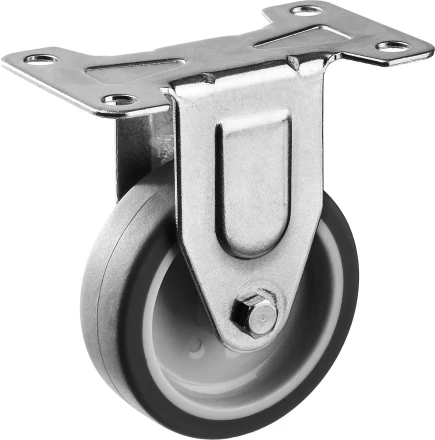 ЗУБР d 75 мм, г/п 60 кг, резина/полипропилен, термопластичное неповоротное колесо, Профессионал (30946-75-F) купить в Урае