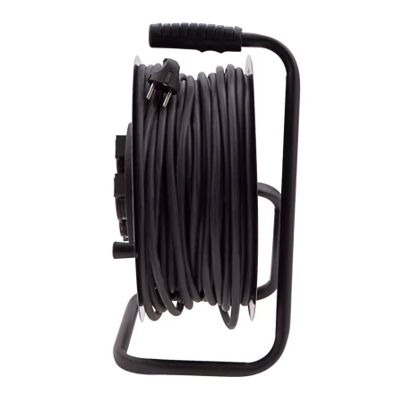 Удлинитель силовой 50 м, 16А, тип УХз16, КГ 3 x 1.5 мм, на стальной катушке, 4 розетки Сибртех 95877 купить в Урае