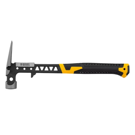 Молоток строительный 450 г, цельнокованый,боек с магнитом, двухкомп. обрезин. рук-ка Denzel 10468 купить в Урае