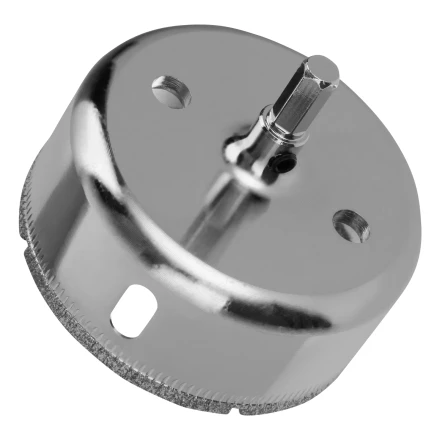 Сверло по керамической плитке и стеклу Сибртех, 68 х 55 мм, шестигранный хвостовик, с центрующим сверлом купить в Урае