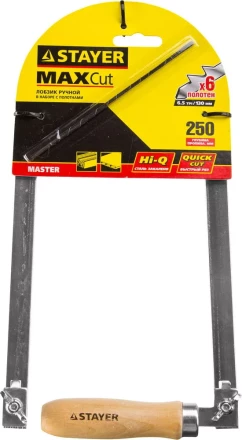 Лобзик STAYER &quot;MASTER&quot;, деревянная ручка, 130х250мм без полотен 1530-25_z01 купить в Урае