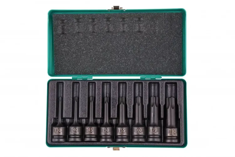 Набор ударных торцевых головок TORX 1/2",  в кейсе 8 шт Stels 13999 купить в Урае