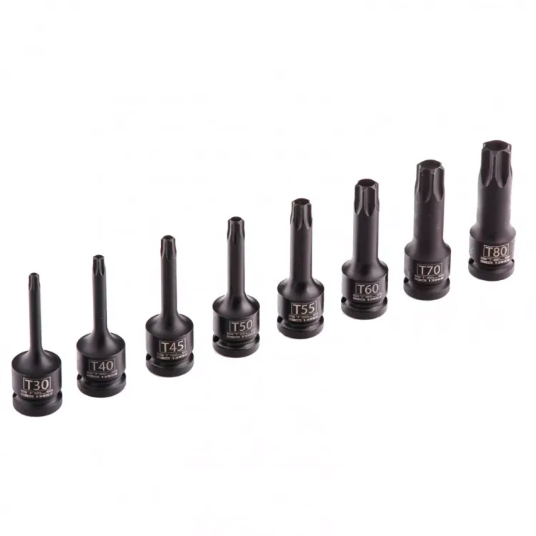Набор ударных торцевых головок TORX 1/2",  в кейсе 8 шт Stels 13999 купить в Урае