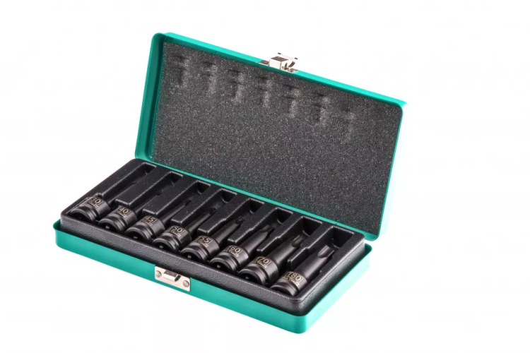 Набор ударных торцевых головок TORX 1/2",  в кейсе 8 шт Stels 13999 купить в Урае