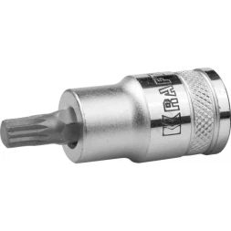 Торцовая бита-головка KRAFTOOL "INDUSTRIE QUALITAT", материал S2, SPLINE, сатинированная, 1/2", M6 27911-06_z01