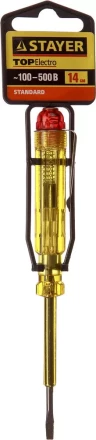 Пробник STAYER &quot;STANDARD&quot; электрический, 100-500В, 140мм, этикетка-флажок 2571-14_z01 купить в Урае
