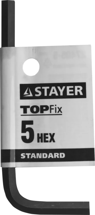 Ключ имбусовый STAYER "STANDARD", сталь, черный, 5мм 27405-5 купить в Урае