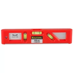 Уровень KRAFTOOL "PRO" "DIRECTOR LEVEL" с магнитом, 3 ампулы, 220мм 1-34863-022