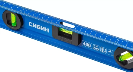 Уровень СИБИН двутавровый, 3 ампулы, измерительная линейка, 40см 34607-040 купить в Урае