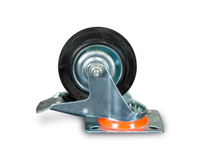 Колесо поворотное резина SCb 93 75 мм с тормозом (Y) 1022087 купить в Урае
