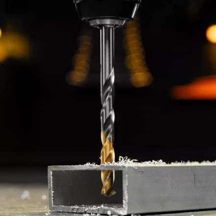 Сверло спиральное по металлу Denzel 8,5 x 117 мм, Р6М5, Golden Tip, 718240 купить в Урае