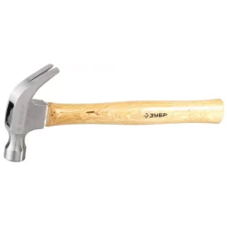 Молоток-гвоздодер ЗУБР кованый, с деревянной рукояткой, 375г 20237-375