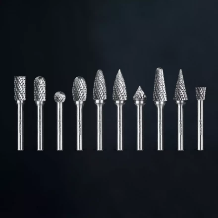 Зубр Набор твердосплавных борфрез, 10 шт.: A1020, C1020, D1009, E1220, F1225, G1225, J1009, L1228, M1225, N1010 (28815-H10) купить в Урае