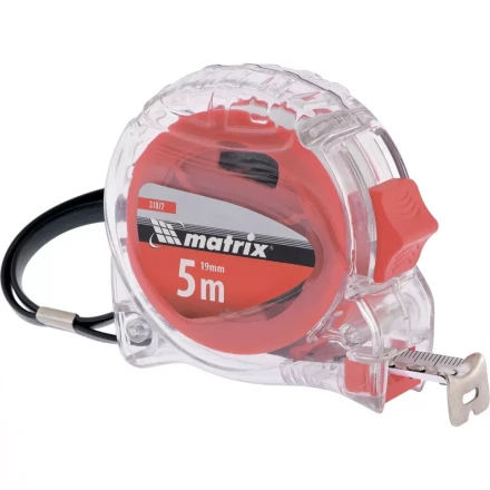 Рулетка Crystal 5 м х 25 мм корпус из поликарбоната Matrix 31073 купить в Урае