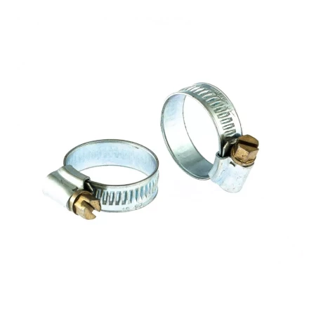 Хомуты металлические червячные 16-27 мм ширина 12 мм английский тип W1 2 шт Сибртех 47666 купить в Урае