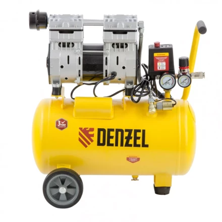 Компрессор безмаслянный Denzel DLS950/24 малошумный 58026 купить в Урае