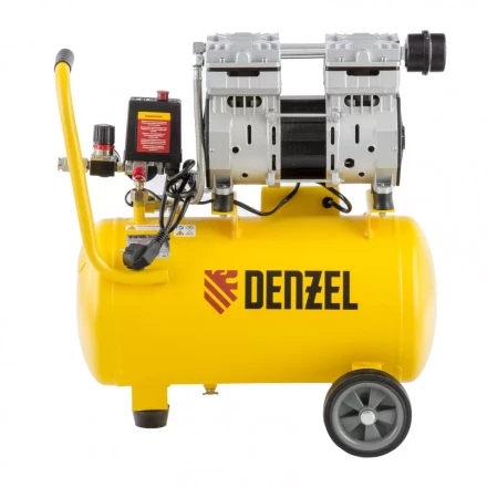 Компрессор безмаслянный Denzel DLS950/24 малошумный 58026 купить в Урае