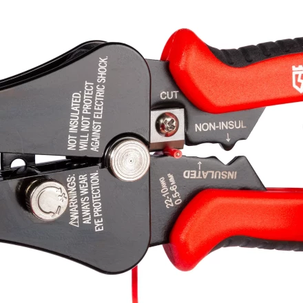 Полуавтоматический стриппер КВТ WS-03 для снятия изоляции с проводов 0.5–6.0 мм с функцией опрессовки и модулем резки CutPro (101542) купить в Урае