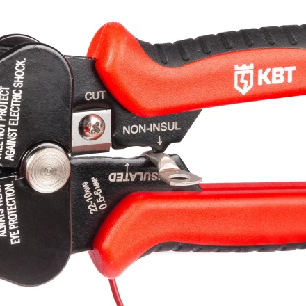 Полуавтоматический стриппер КВТ WS-03 для снятия изоляции с проводов 0.5–6.0 мм с функцией опрессовки и модулем резки CutPro (101542) купить в Урае