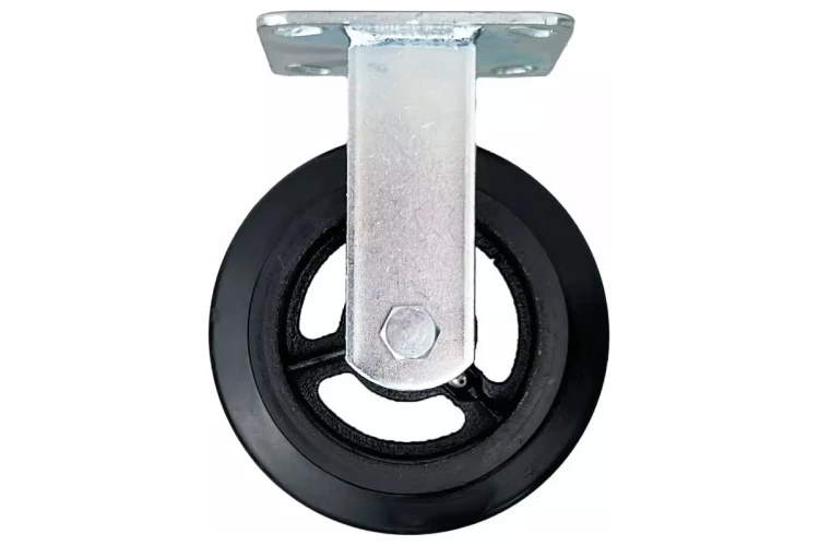 Аппаратное неповоротное колесо большегрузное HITCH 125*50 резина черная FCd54 (SZ085000) купить в Урае