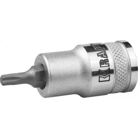 Торцовая бита-головка KRAFTOOL &quot;INDUSTRIE QUALITAT&quot;, материал S2, TORX, сатинированная, 1/2&quot;, Т25 27905-25_z01 купить в Урае