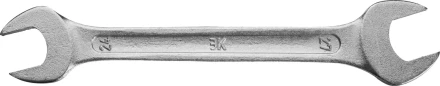 Ключ рожковый гаечный ЗУБР &quot;СТАНДАРТ&quot;, оцинкованный, 24х27мм 27115-24-27 купить в Урае