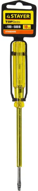 Пробник STAYER "STANDARD" электрический, 100-500В, 190мм, этикетка-флажок 2570-19_z01 купить в Урае