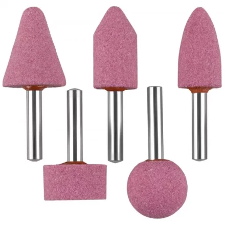 Набор ЗУБР &quot;МАСТЕР&quot;: Абразивные минишарошки-насадки для  дрели, оксид алюминия высокой твердости, хвостовик d 6мм, 5 предм. 35996-H5 купить в Урае