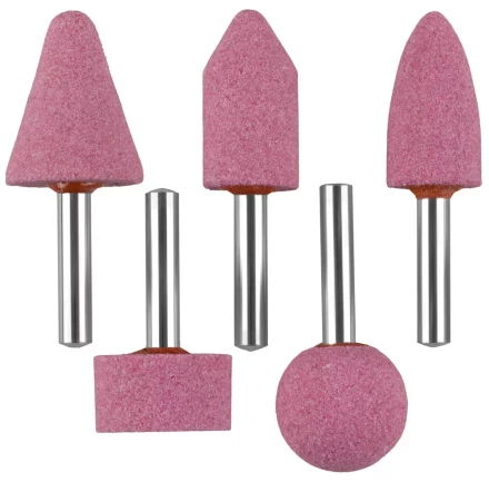 Набор ЗУБР &quot;МАСТЕР&quot;: Абразивные минишарошки-насадки для  дрели, оксид алюминия высокой твердости, хвостовик d 6мм, 5 предм. 35996-H5 купить в Урае