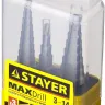 Набор STAYER "MASTER": Ступенчатые сверла по сталям и цвет.мет., сталь HSS, d=3-14мм,12ступ. d 4-12 мм 5 ступ., d 6-20мм 8ступ. 29660-3-20-H3 купить в Урае