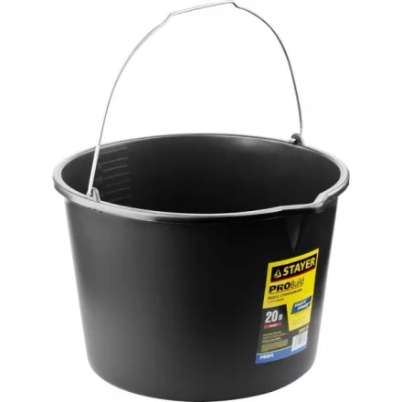 Ведро STAYER &quot;PROFI&quot; строительное пластмассовое с носиком, 20л 06083-20 купить в Урае