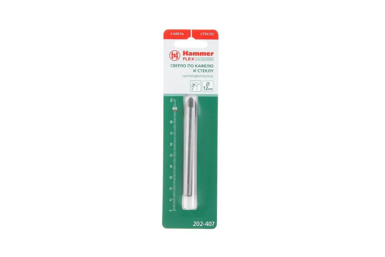 Сверло по плитке HAMMER Ф12х90мм (DR GL 12,0мм*90мм) купить в Урае