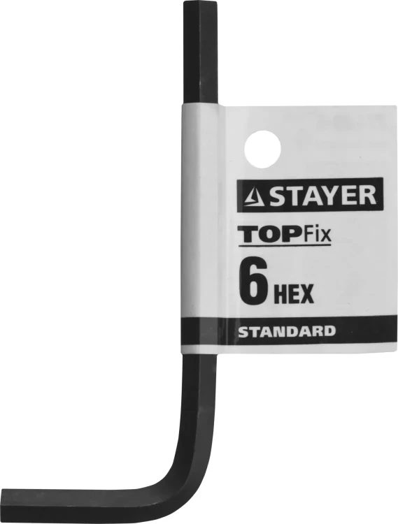 Ключ имбусовый STAYER "STANDARD", сталь, черный, 6мм 27405-6 купить в Урае