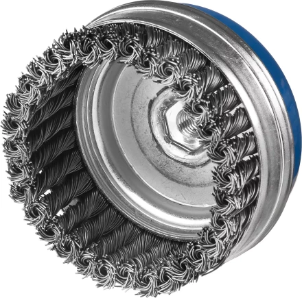 ЗУБР &quot;ПРОФЕССИОНАЛ&quot;. Щетка чашечная усиленная для УШМ, плетеные пучки стальной проволоки 0,8мм, 100ммхМ14 35271-100_z02 купить в Урае