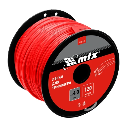 Леска для триммера звезда 4,0 мм х 120 м, на катушке //MTX 96883 купить в Урае