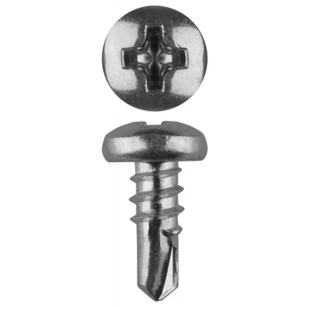 Саморезы ЗУБР &quot;МАСТЕР&quot; со сверлом оцинкованные, для крепления лист. металла до 2 мм, полусферич. головка, 3.5x9.5мм, 50шт 300176-35-09 купить в Урае