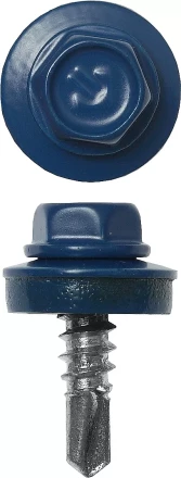 Саморезы ЗУБР &quot;ПРОФЕССИОНАЛ&quot; окраш., RAL 5005 синий насыщен., для крепл. кров. матер. к металл. констр., 5.5x25мм, 420шт 4-300315-55-025-5005 купить в Урае